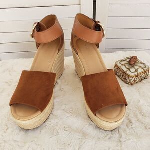 Nine West Adell Wedge Sandal Heels Size 10